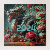 'Jahr des Drachen 2024' Glückliches chinesisches N Puzzle (Vertikal)