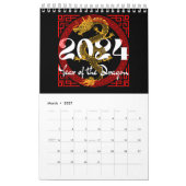 Jahr des Drachen 2024 Kalender (Mär 2027)