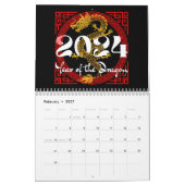 Jahr des Drachen 2024 Kalender (Feb 2027)