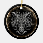 Jahr des Drachen 2024 Keramik Ornament (Vorne)