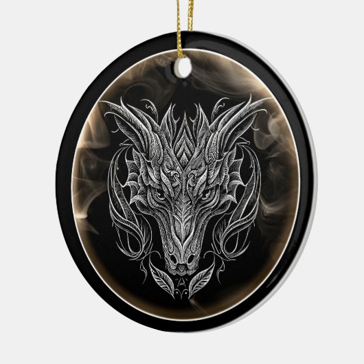 Jahr des Drachen 2024 Keramik Ornament (Links)