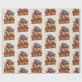 Jahr des Drachen 2024 Packpapiere, Dragon Geschenkpapier (Flach)