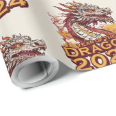 Jahr des Drachen 2024 Packpapiere, Dragon Geschenkpapier (Rolleneckpunkt)