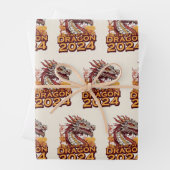 Jahr des Drachen 2024 Packpapiere, Dragon Geschenkpapier Set (Beispiel)