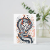 Jahr des Drachen 2024 Postkarte (Stehend Vorderseite)