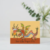 Jahr des Drachen 2024 Postkarte (Stehend Vorderseite)