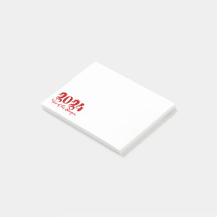 Jahr des Drachen 2024 rot Post-it Klebezettel