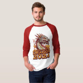 Jahr des Drachen 2024 Shirt der Männer, Drache (Vorne ganz)