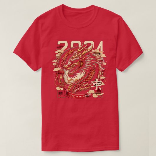 Jahr des Drachen 2024 T-Shirt (Design vorne)