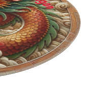 'Jahr des Drachen 2024' Traditionelle Keramik Schneidebrett (Ecke)
