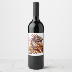 Jahr des Drachen 2024 Weinetikett