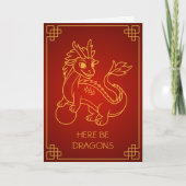 Jahr des Drachen 2024 Zodiac-Leere in China Karte (Vorderseite)