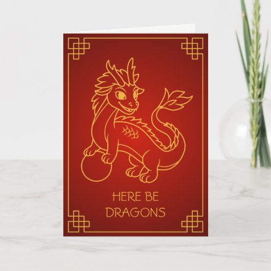 Jahr des Drachen 2024 Zodiac-Leere in China Karte (Vorderseite)
