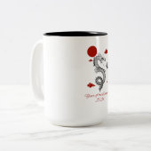 Jahr des Drachen 2024 Zweifarbige Tasse (Vorderseite Links)