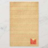 Jahr des Drachen Chinesisch Neujahr rot Lined Briefpapier (Vorderseite)