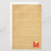 Jahr des Drachen Chinesisch Neujahr rot Lined Briefpapier (Vorne/Hinten)