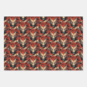 Jahr des Drachen Chinesisch Rot und Grün Geschenkpapier Set (Vorderseite 3)