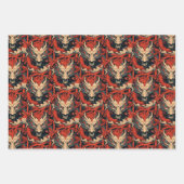 Jahr des Drachen Chinesisch Rot und Grün Geschenkpapier Set (Vorderseite 2)