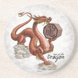Jahr des Drachen Chinesische Zodiakkunst Getränkeuntersetzer
