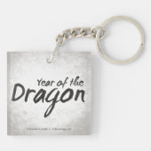 Jahr des Drachen Chinesische Zodiakkunst Schlüsselanhänger (Rückseite)