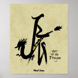 Jahr des Drachen - Chinesischer Zodiak Poster