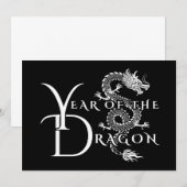 Jahr des Drachen Einladung (Vorne/Hinten)