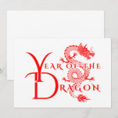 Jahr des Drachen Einladung (Vorne/Hinten)