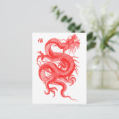 Jahr des Drachen Feiertagspostkarte (Stehend Vorderseite)