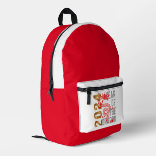 Jahr des Drachen Jahr 2024 Chinesischer Horoskop Bedruckter Rucksack