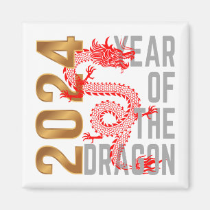 Jahr des Drachen Jahr 2024 Chinesischer Horoskop Magnet