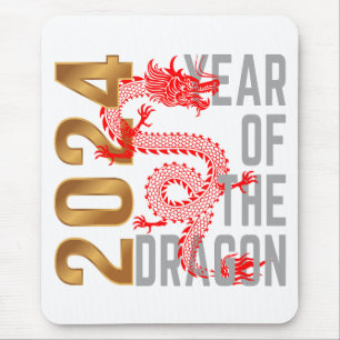 Jahr des Drachen Jahr 2024 Chinesischer Horoskop Mousepad