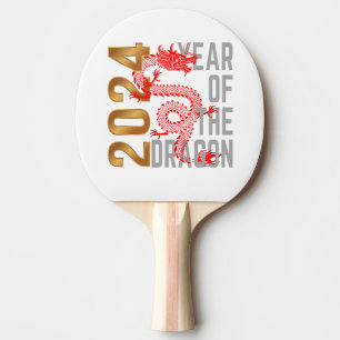 Jahr des Drachen Jahr 2024 Chinesischer Horoskop Tischtennis Schläger