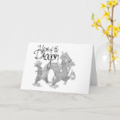 Jahr des Drachen Karte (Gelbe Blume)