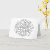 Jahr des Drachen Karte (Gelbe Blume)