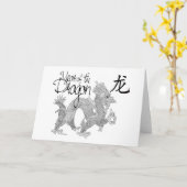 Jahr des Drachen Karte (Gelbe Blume)