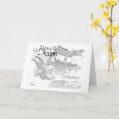 Jahr des Drachen Karte (Gelbe Blume)