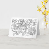 Jahr des Drachen Karte (Gelbe Blume)