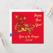 Jahr des Drachen Karte (Vorderseite/Rückseite Beispiel)