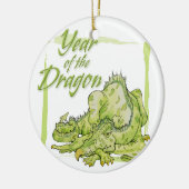 Jahr des Drachen Keramik Ornament (Links)