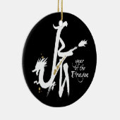 Jahr des Drachen Keramikornament (Rechts)