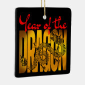 Jahr des Drachen Keramikornament (Rechts)