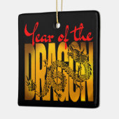 Jahr des Drachen Keramikornament (Links)