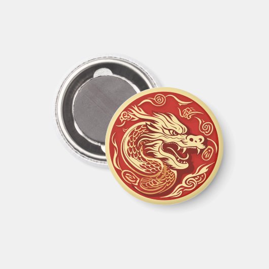 Jahr des Drachen Magnet (Vorderseite/Rückseite)