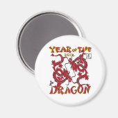 Jahr des Drachen Magnet (Vorderseite/Rückseite)