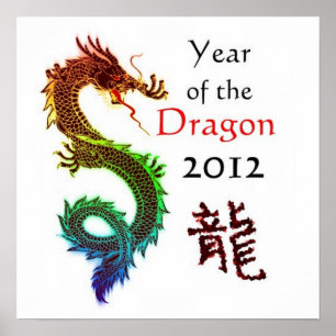 Jahr des Drachen-Posters 2012 Poster