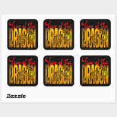 Jahr des Drachen Quadratischer Aufkleber (Blatt)