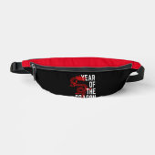 Jahr des Drachen rot weiß Bauchtasche (Vorderseite)