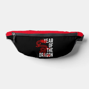 Jahr des Drachen rot weiß Bauchtasche