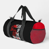 Jahr des Drachen rot weiß Duffle Bag (Rechte Ecke)