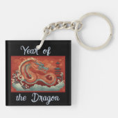 Jahr des Drachen-Schlüsselanhängers Schlüsselanhänger (Rückseite)